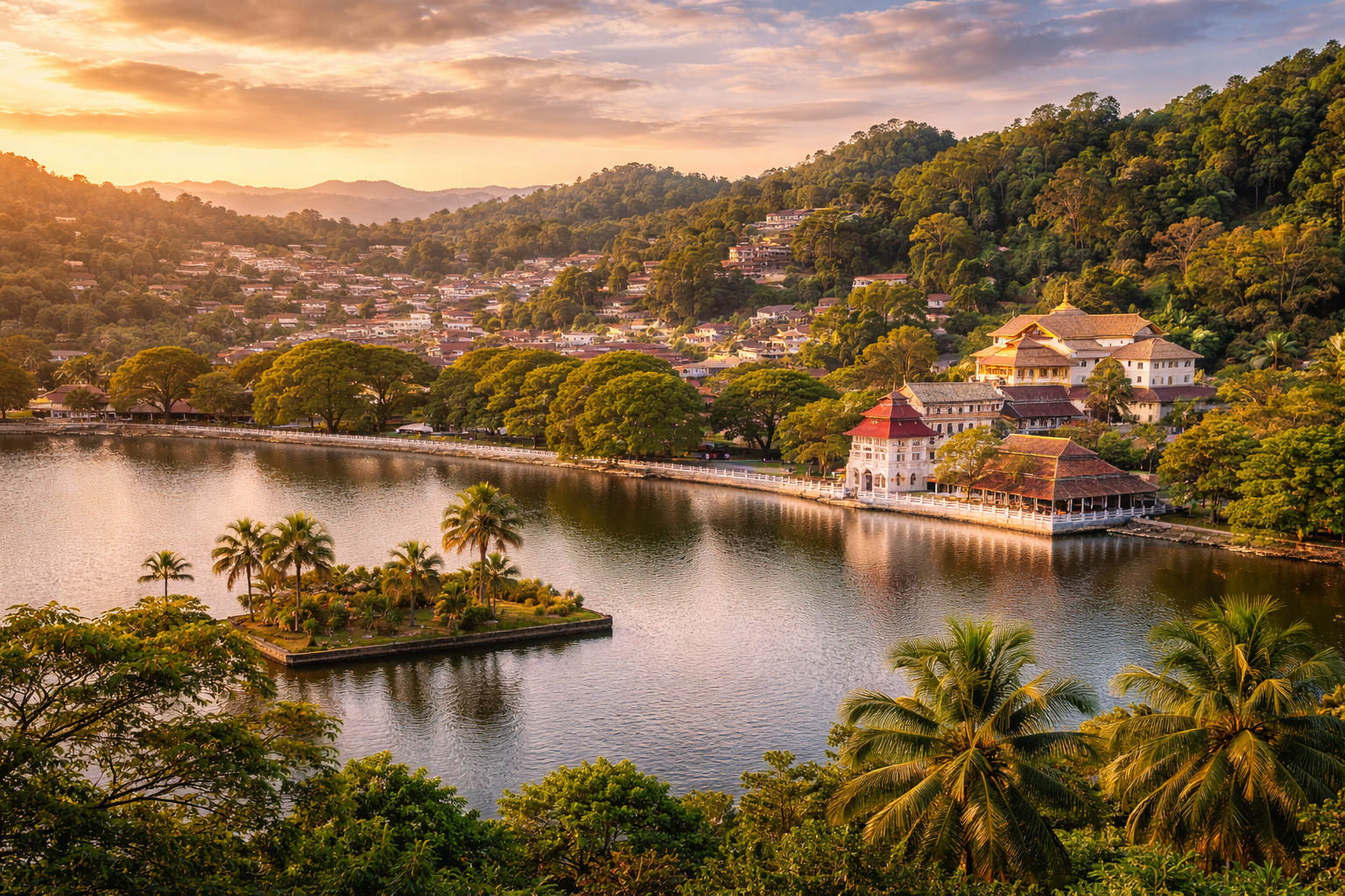 Kandy lake or temple surroundings